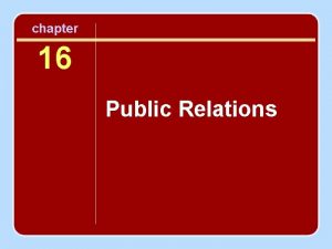 Objectives of public relations