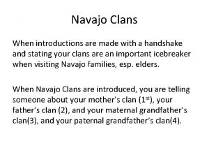 Navajo clan introduction