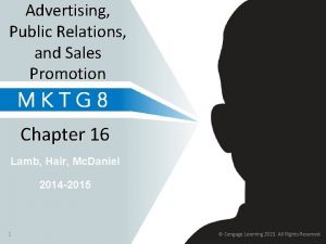 Advertising Public Relations and Sales Promotion Chapter 16