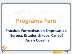 Programa Faro Prcticas Formativas en Empresas de Europa