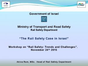 Government of Israel Ministry of Transport and Road