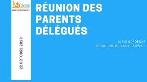 22 OCTOBRE 2019 RUNION DES PARENTS DLGUS ULRIC