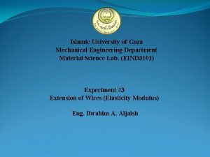 Islamic University of Gaza Mechanical Engineering Department Material