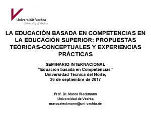 LA EDUCACIN BASADA EN COMPETENCIAS EN LA EDUCACIN