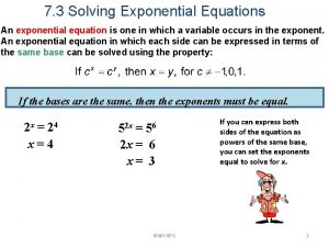 Exponential equation