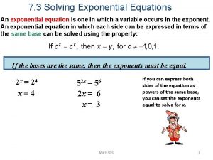 How to solve exponential equation