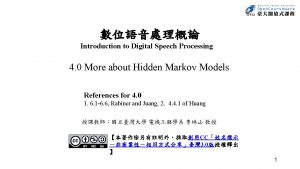 Markov model