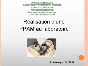 Ppam dentaire