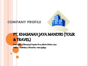 Company profile travel