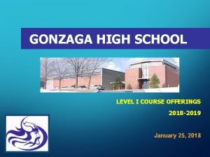 Gonzaga course selection