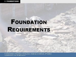 Building the right foundations/fundamentals