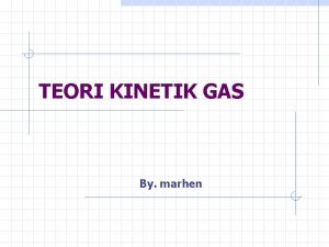 TEORI KINETIK GAS By marhen Model Gas Ideal