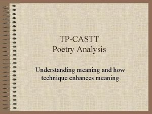 What does tpcastt mean What does tpcastt mean