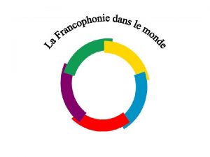 Questce que la Francophonie Cest dabord parler franais