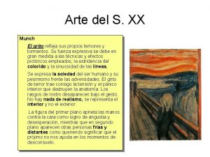 Arte del S XX Munch El grito refleja