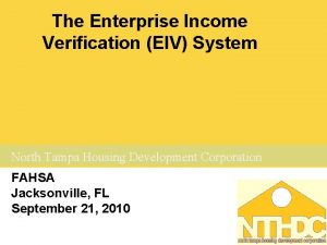 Enterprise income verification