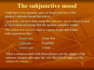 Past subjunctive mood