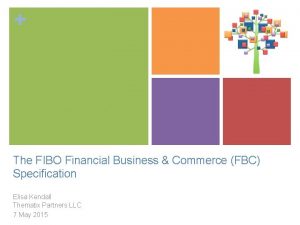 The FIBO Financial Business Commerce FBC Specification Elisa