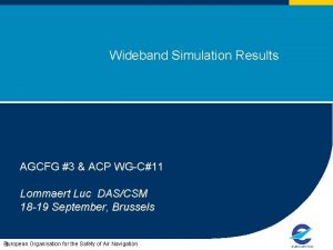 Wideband Simulation Results AGCFG 3 ACP WGC11 Lommaert