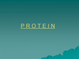 PROTEIN PROTEIN u u 1838 kata Yunani proteios