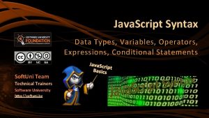 Java Script Syntax Data Types Variables Operators Expressions