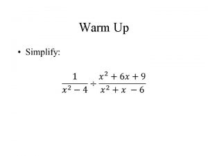 Simplifying rational equations