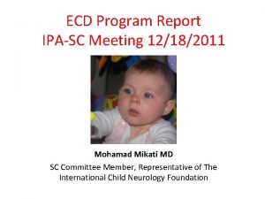 ECD Program Report IPASC Meeting 12182011 Mohamad Mikati