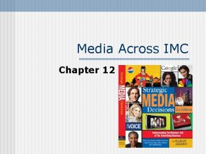 Media Across IMC Chapter 12 Media Across IMC