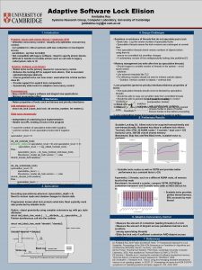 Adaptive Software Lock Elision Amitabha Roy Systems Research