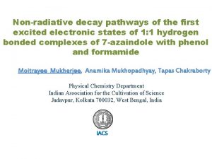 Nonradiative decay pathways of the first excited electronic