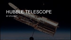 Hubble telescope history