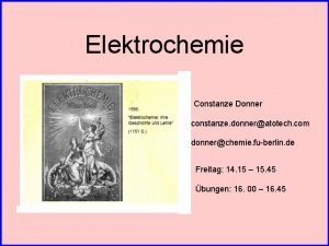 Elektrochemie Constanze Donner constanze donneratotech com donnerchemie fuberlin
