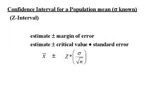 Confidence interval for population mean