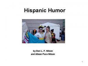 Hispanic Humor by Don L F Nilsen and