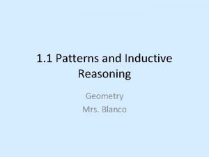 Inductive reasoning geometry