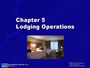 Hotel and lodging operations