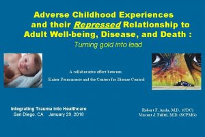 Adverse Childhood Experiences and their Repressed Relationship to