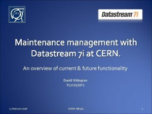 Datastream cmms