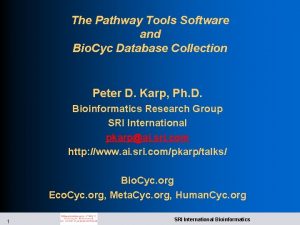 The Pathway Tools Software and Bio Cyc Database