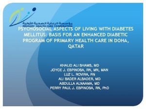Psychosocial aspects of living with diabetes
