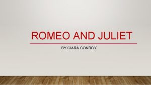 Romeo and juliet spoken poetry