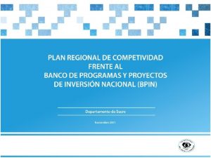 Contenido 1 Banco de Programas y Proyectos de