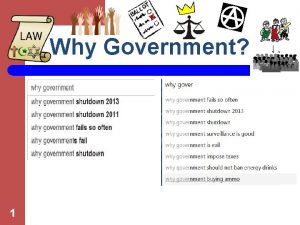 Why Government 1 Great minds have been wondering