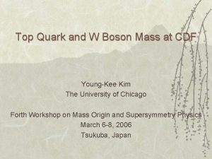 Top Quark and W Boson Mass at CDF