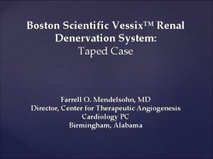 Boston Scientific Vessix Renal Denervation System Taped Case