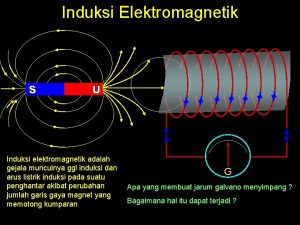 Induksi Elektromagnetik Induksi elektromagnetik adalah gejala munculnya ggl