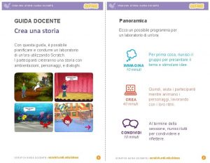 CREA UNA STORIA GUIDA DOCENTE Panoramica Crea una