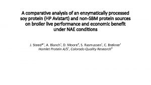 A comparative analysis of an enzymatically processed soy