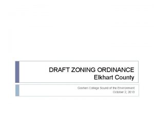 Elkhart county zoning ordinance