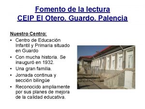 Fomento de la lectura CEIP El Otero Guardo